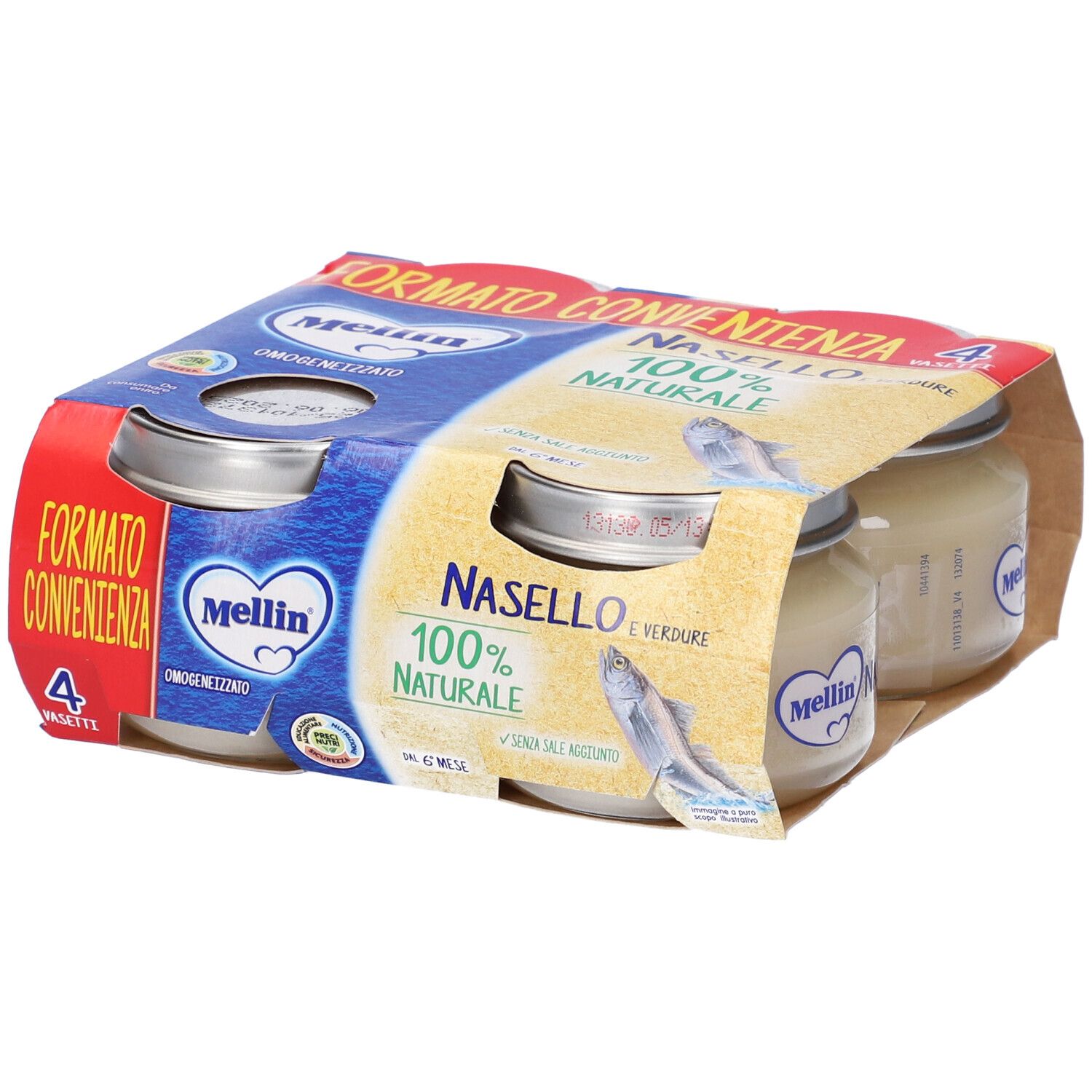 Mellin Nasello e verdure 4 vasetti
