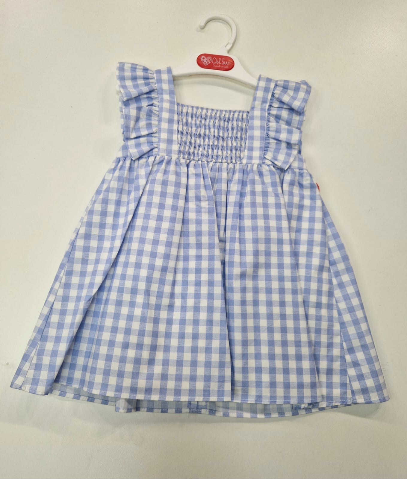 Del Sur✨️ Vestito bambina 👧🏽 "FAMILIA LEVANTE" - Azzurro a Quadri, 2