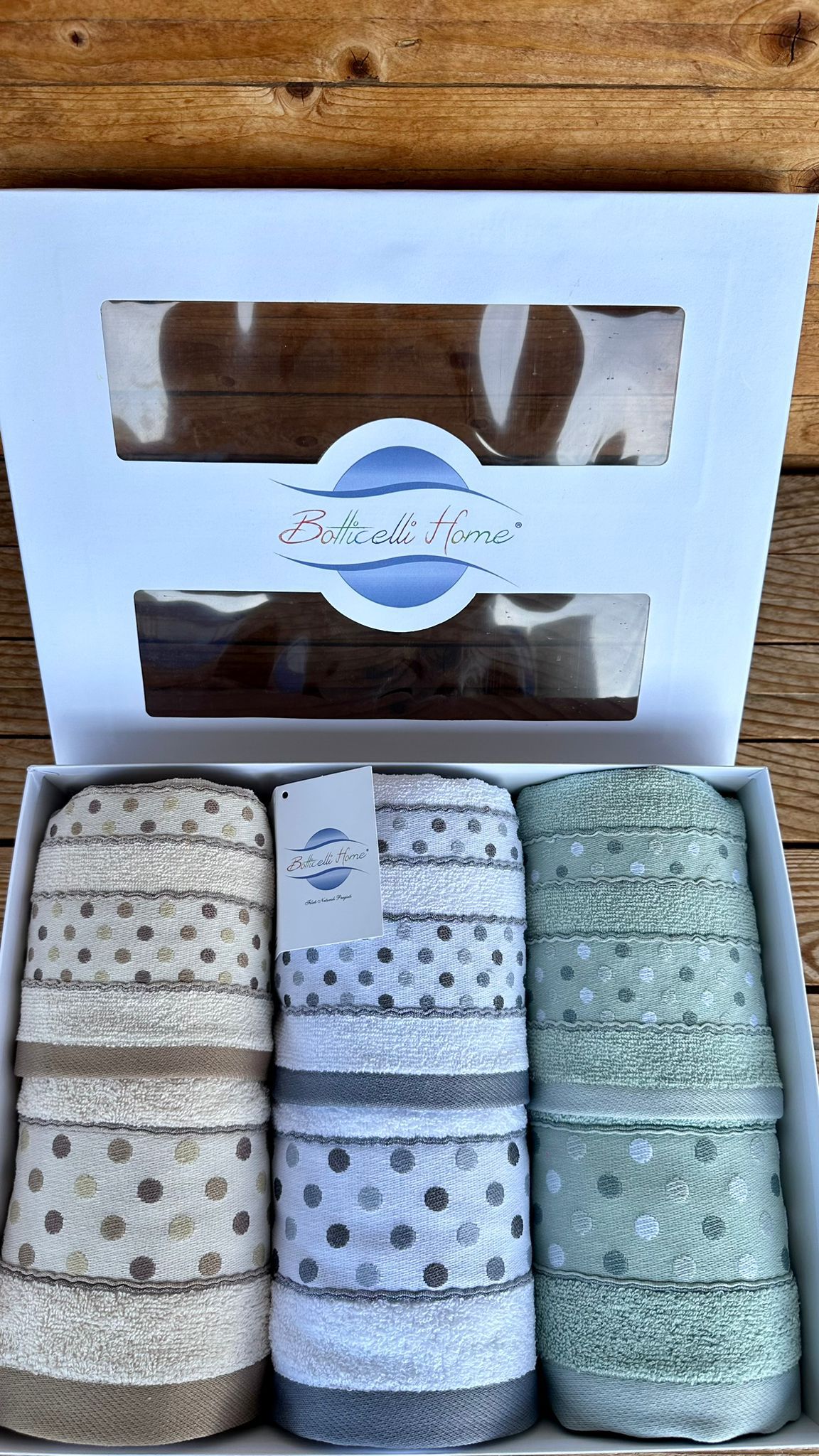 Botticelli Home Set asciugamani 3+3 Linea Pois