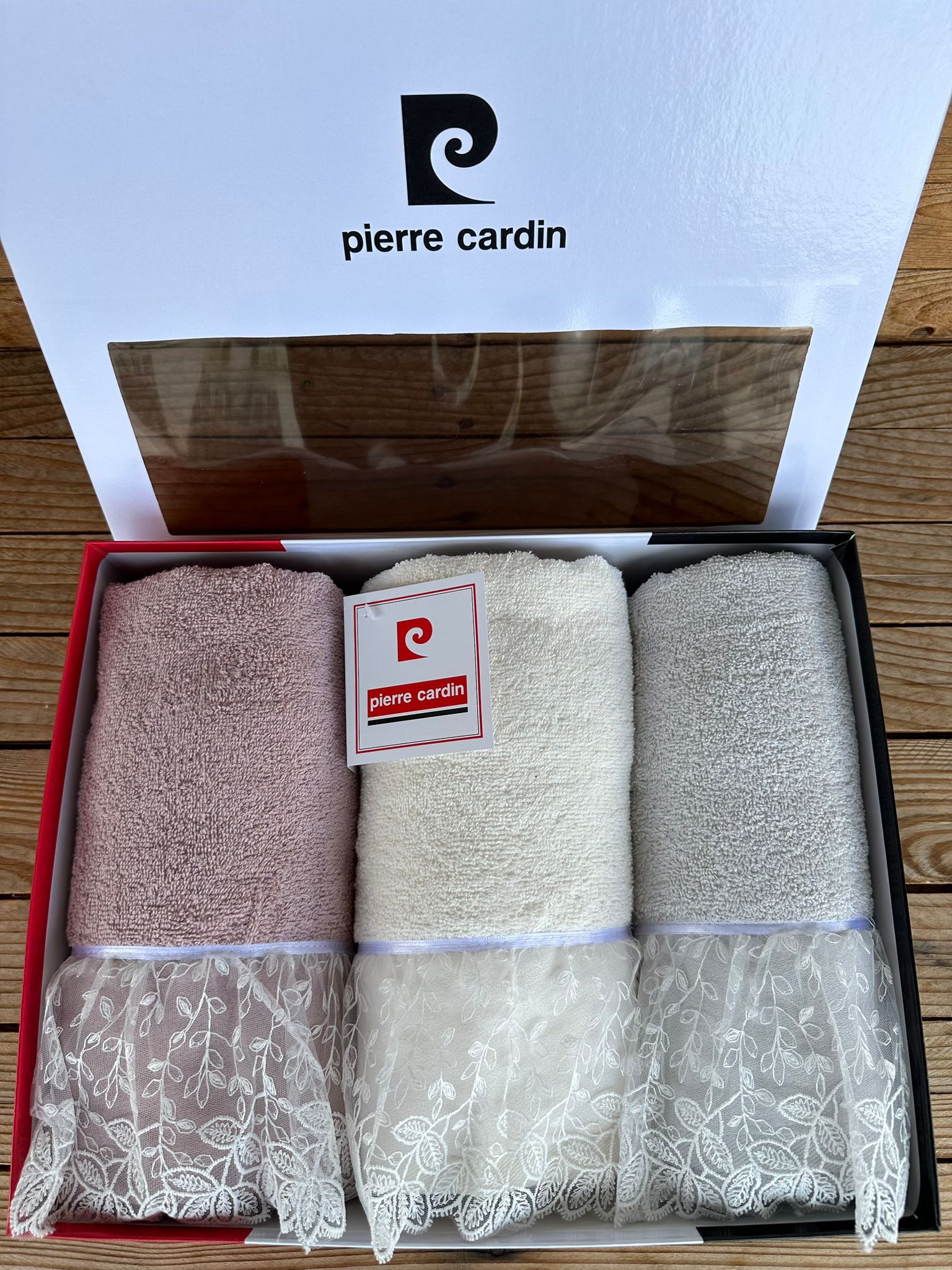 Pierre Cardin Set asciugamani 3+3 Linea Foglie