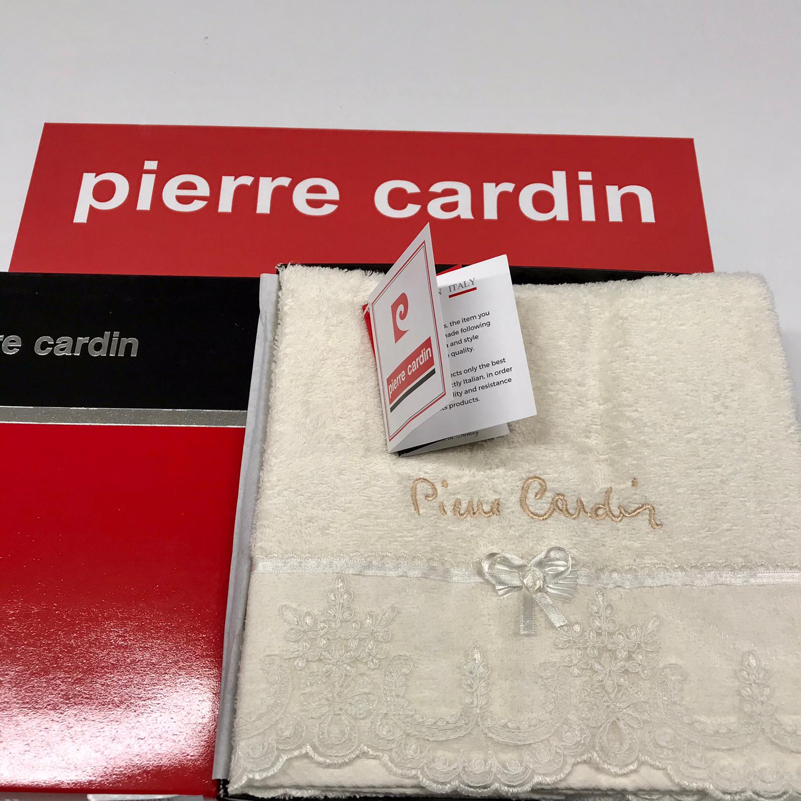 Pierre Cardin Set Spugna 1+1 Articolo JAANEE con pizzo Macramè