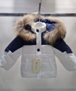 BacettiGiubbotto bambino bicolore con cappuccio in pelliccia art.MO252A2 - immagine 2