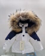 BacettiGiubbotto bambino bicolore con cappuccio in pelliccia art.MO252A2