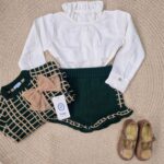Rahigo 
Completo bambina in pura lana tre pezzi art.24218