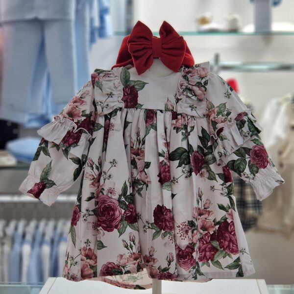 Deolinda 
Vestito bambina con stampa floreale art.DBI23407