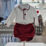 Deolinda 
Completo bambino due pezzi con culotte in velluto bordouex art.DBI236408