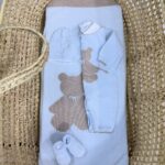 Aurora 
Completo uscita nascita neonato 100% filo di cotone