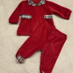 Baby vip 
Completo neonata tartan art.T3628/07
