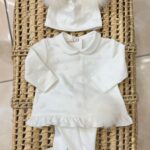 NinnaOh Completo due pezzi e cappello in caldo cotone con Pon Pon art.I2303C