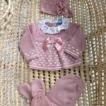 Sardon 
Completo neonato in lana con cuffietta coordinata art.023MC-153