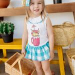 Mon Petit BonBon 
Coordinato bambina t-shirt+coulotte Helado VM047