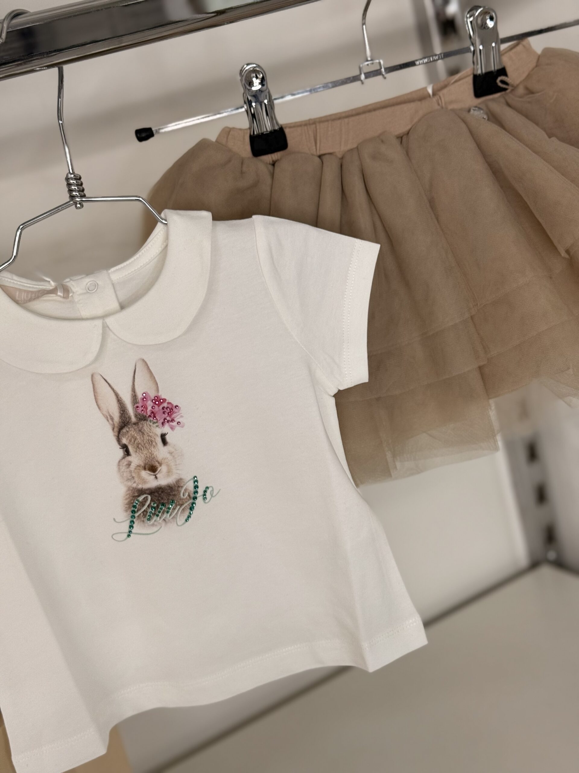 img_7956 ๐๐ฒ๐พโข๐๐ธ
Completo bambina con gonna in tulle nocciola + t-shirt coordinata art.HA5065 - immagine 1
