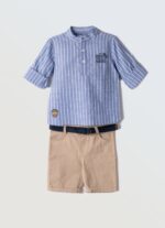 #HASHTAG 
Completo bambino Camicia+bermuda in cotone art.254837 - immagine 2