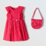 EBITA 

Vestito bambina elegante con borsetta Fucsia art.254205F