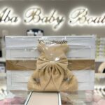CESTA IN LEGNO BENVENUTO TEDDY BEIGE