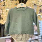 SARDON PAGLIACCETTO BAMBINA DUE PEZZI VERDE SALVIA