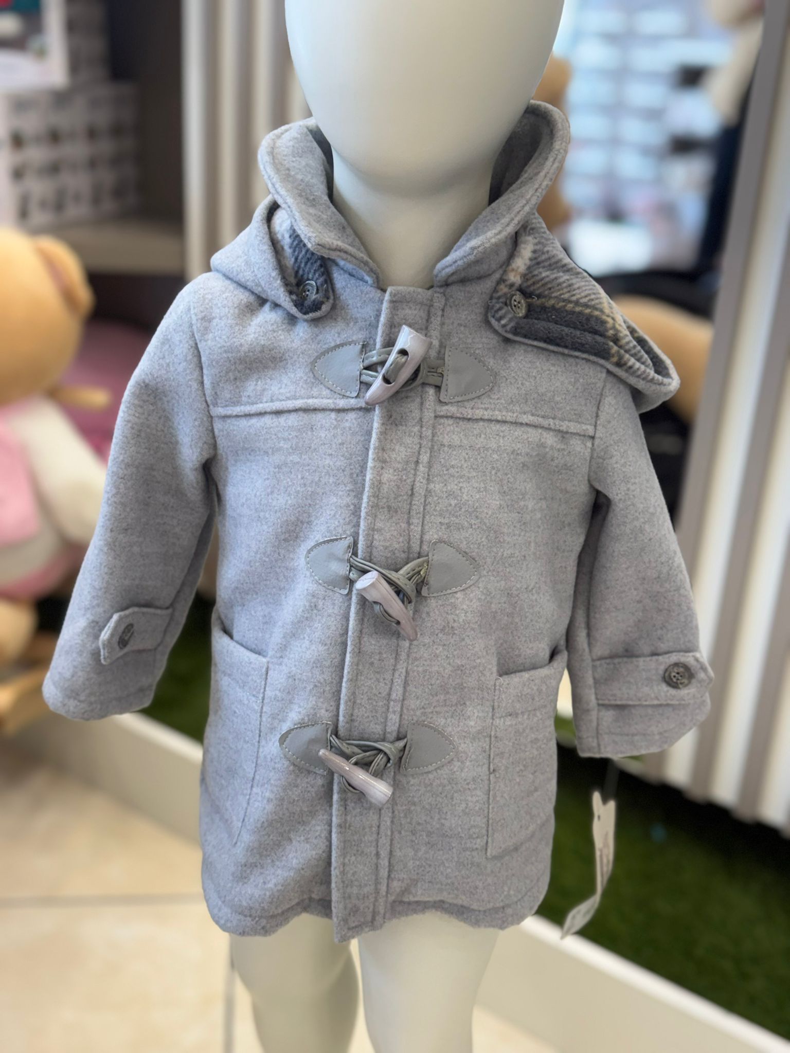 WhatsApp Image 2026-02-21 at 14.23.22 (2) PAPPA&LATTE CAPPOTTO BAMBINO CON CAPPUCCIO REMOVIBILE GRIGIO - immagine 1