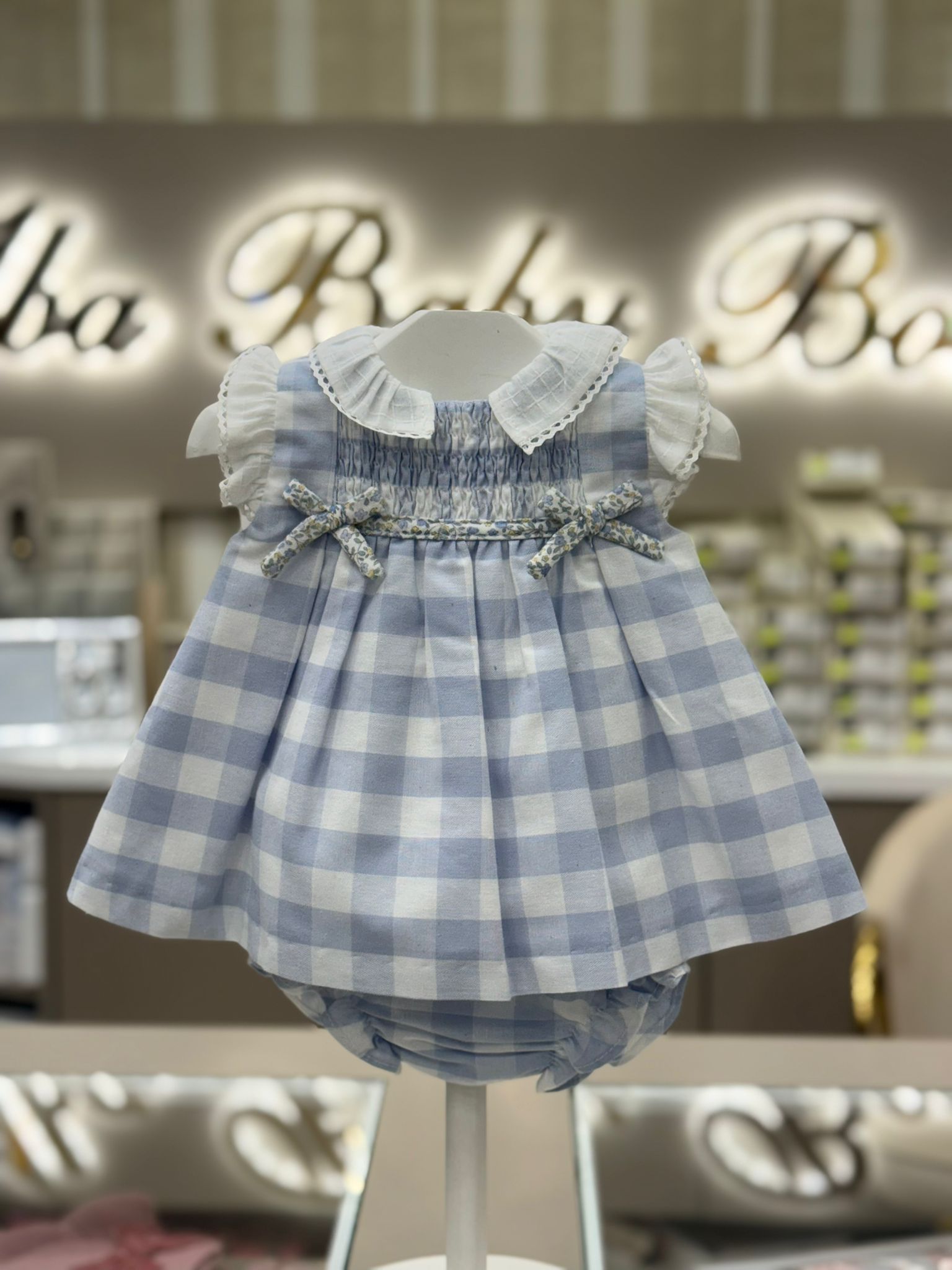 WhatsApp Image 2026-02-25 at 19.29.58 MICOLINO VESTITO CON COULOTTE BAMBINA ART.0188 CELESTE - immagine 1