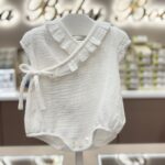 MICOLINO PAGLIACCETTO BAMBINA IN GARZA ART.4628 BIANCO