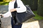 CHILDHOME MOMMY BAG NERA IN PELLE - immagine 2